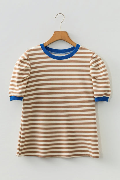 Elora Sleeve Contrast Trim Tee - Hello Beautiful BoutiqueTops & TeesThreaded Pear