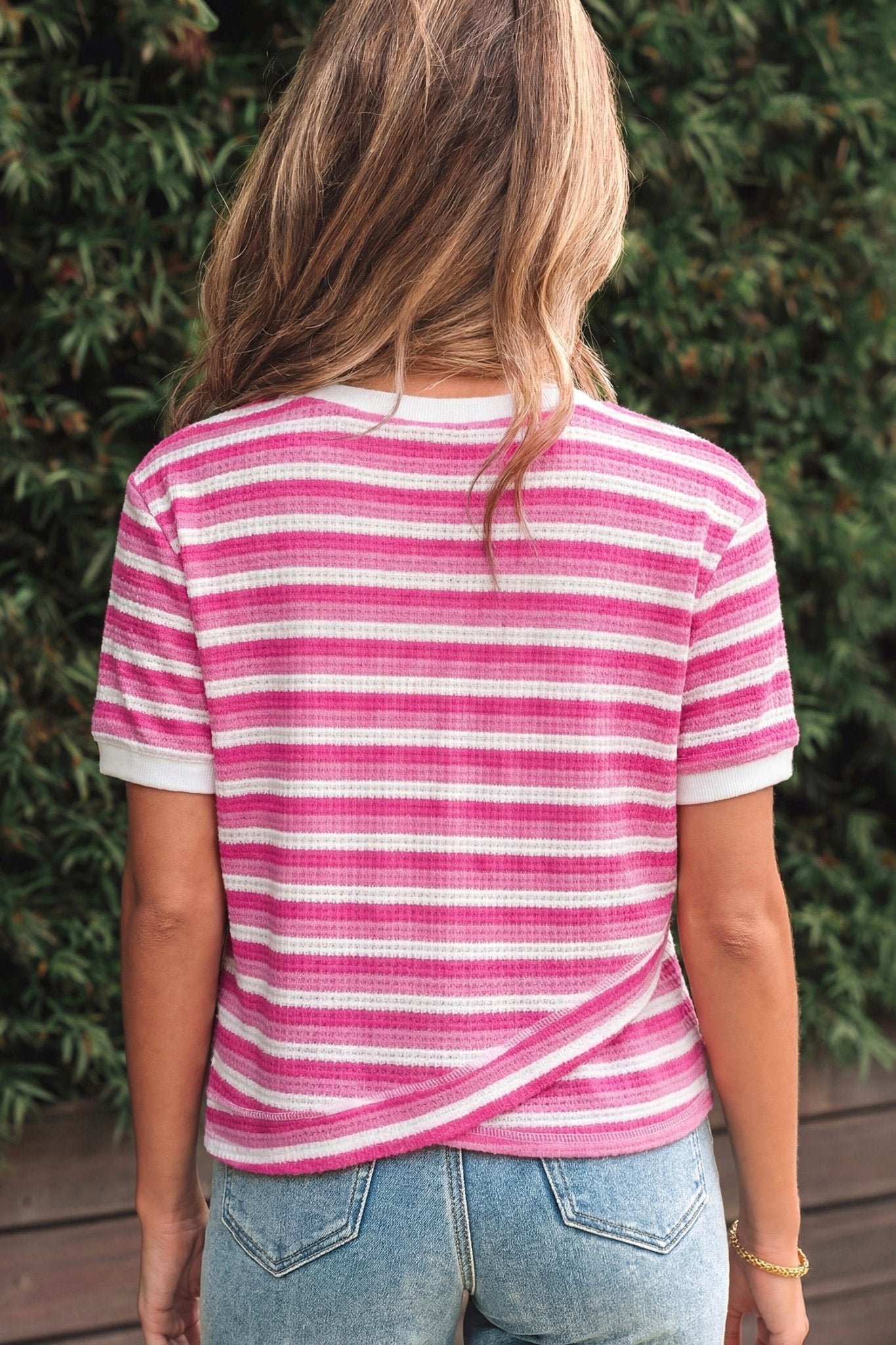 Elora Sleeve Crossed Detail Tee - Hello Beautiful BoutiqueTops & TeesThreaded Pear