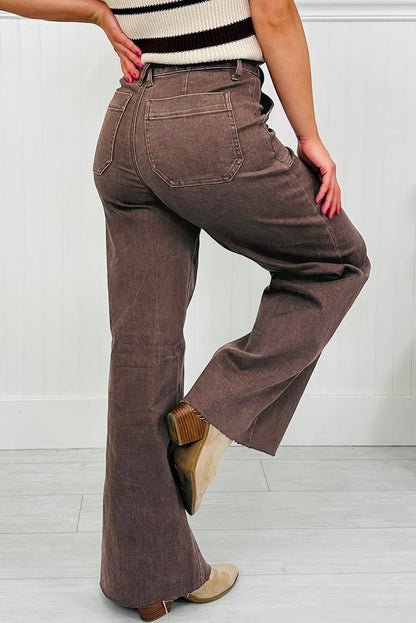 Elora Washed Patch Loose Jeans - Hello Beautiful BoutiqueJeansThreaded Pear