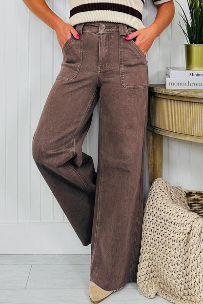 Elora Washed Patch Loose Jeans - Hello Beautiful BoutiqueJeansThreaded Pear