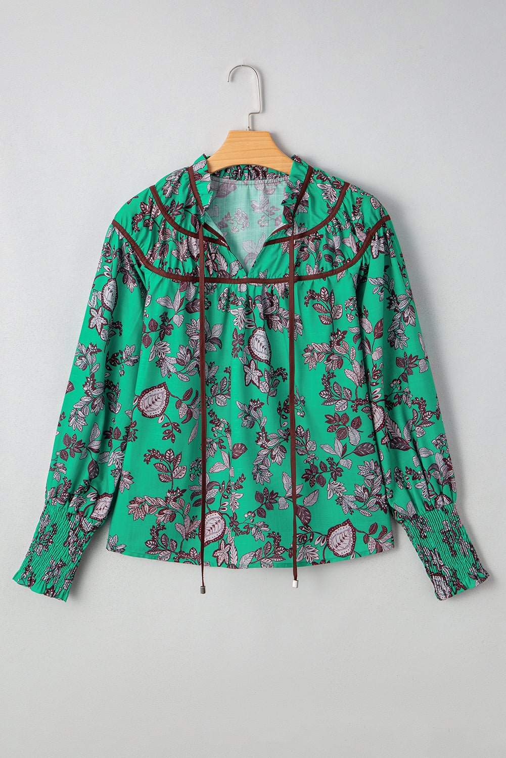 Elouise Shirred Puff Sleeve Blouse - Hello Beautiful BoutiqueBlouses & ShirtsThreaded Pear