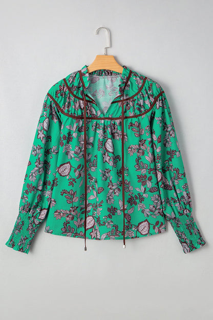 Elouise Shirred Puff Sleeve Blouse - Hello Beautiful BoutiqueBlouses & ShirtsThreaded Pear