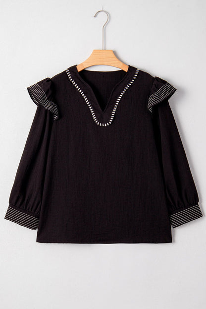 Elowen Long Sleeve Blouse Long Sleeve Top - Hello Beautiful BoutiqueBlouses & ShirtsThreaded Pear