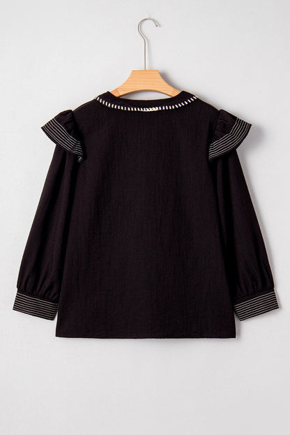 Elowen Long Sleeve Blouse Long Sleeve Top - Hello Beautiful BoutiqueBlouses & ShirtsThreaded Pear
