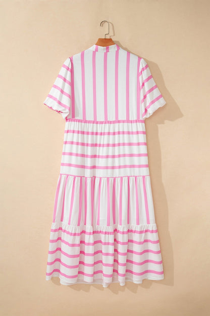 Elowen Sleeve Tiered Maxi PLUS Dress - Hello Beautiful BoutiquePlus Size Maxi DressesThreaded Pear