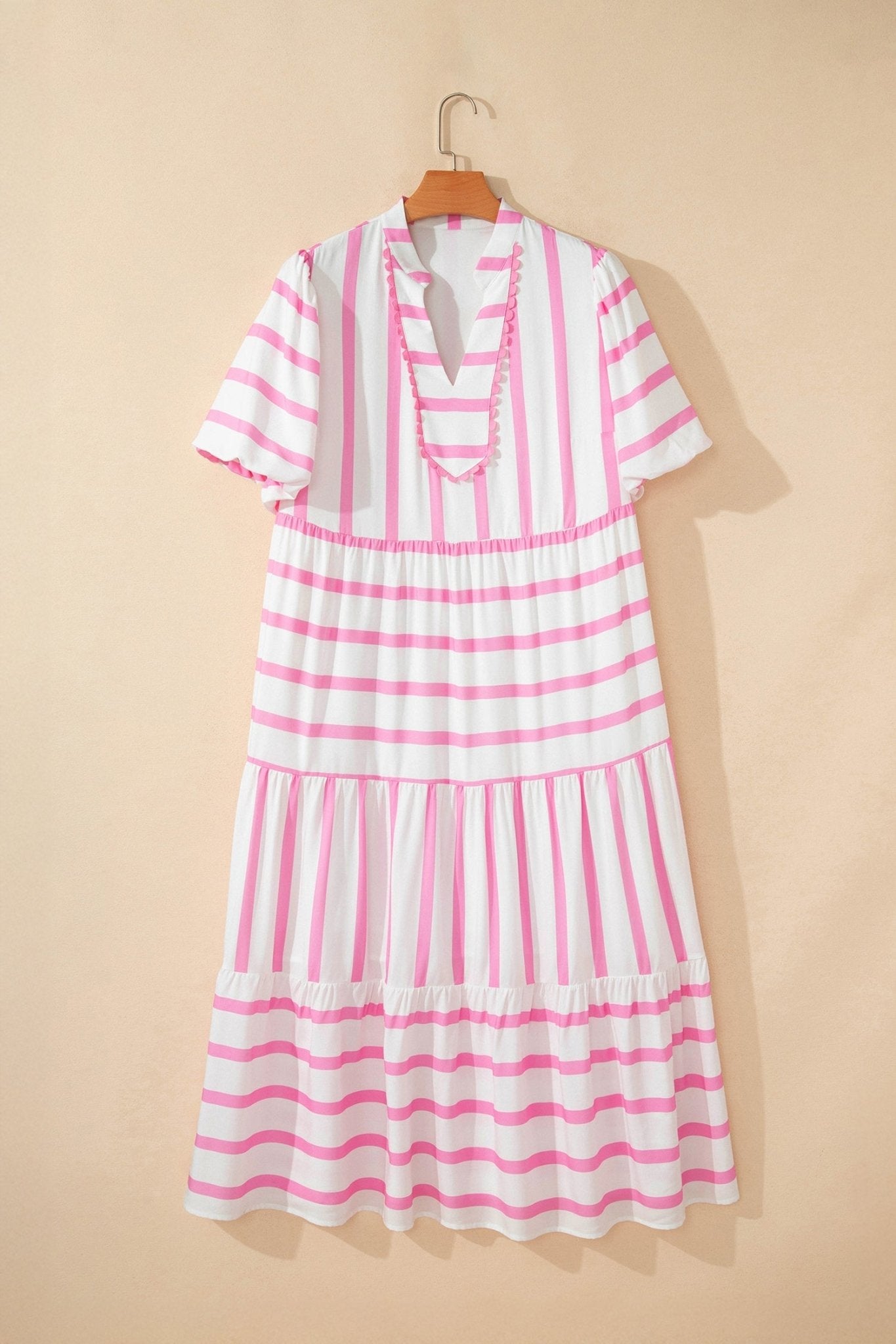 Elowen Sleeve Tiered Maxi PLUS Dress - Hello Beautiful BoutiquePlus Size Maxi DressesThreaded Pear