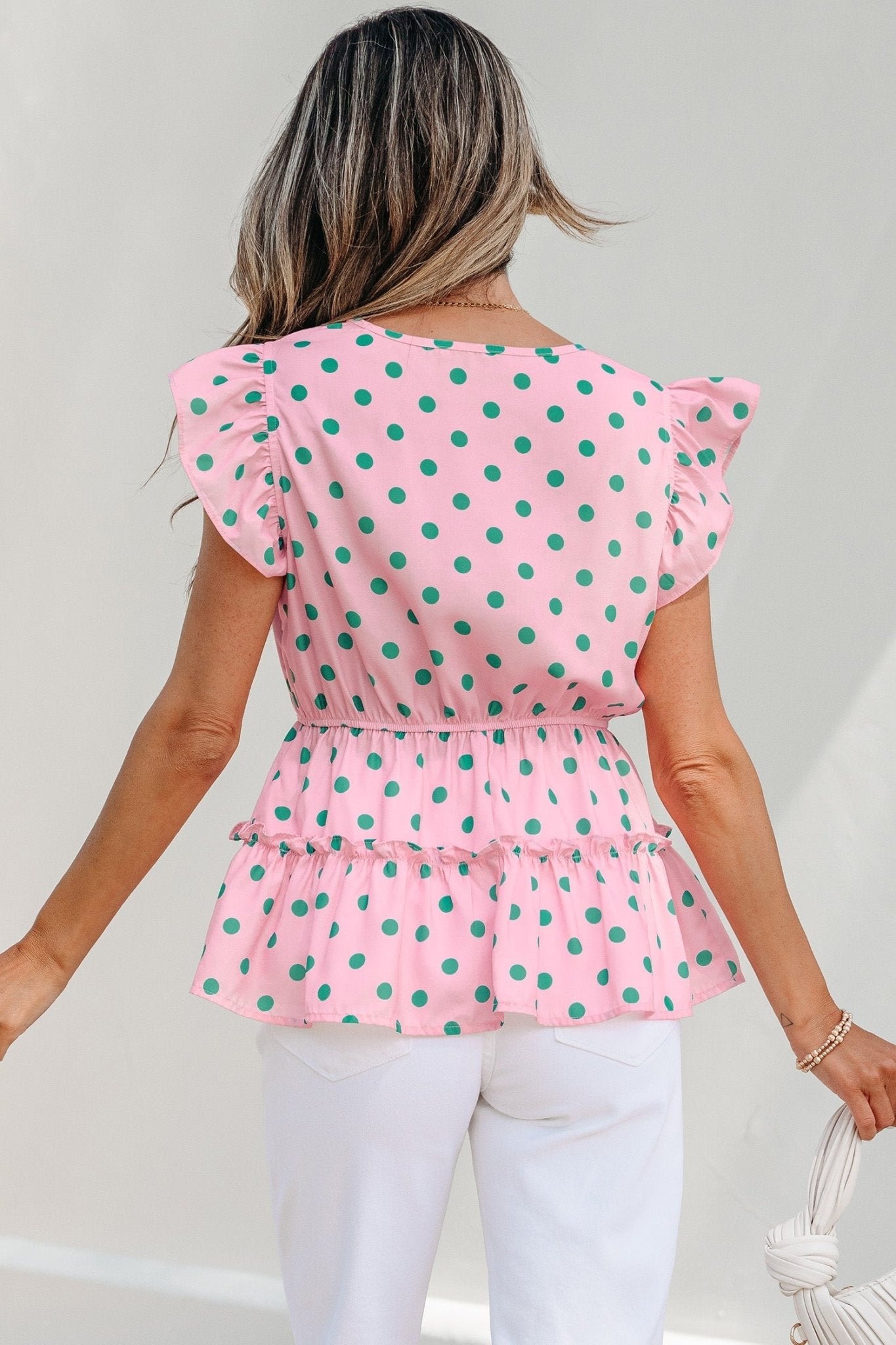 Elowyn Drawstring Tiered Babydoll Blouse - Hello Beautiful BoutiqueBlouses & ShirtsThreaded Pear
