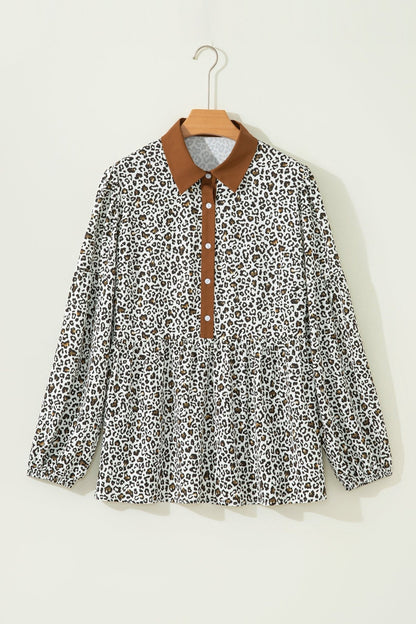 Elsa Puff Sleeve Print PLUS Blouse - Hello Beautiful BoutiquePlus Size Blouses & ShirtsThreaded Pear