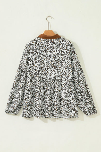 Elsa Puff Sleeve Print PLUS Blouse - Hello Beautiful BoutiquePlus Size Blouses & ShirtsThreaded Pear