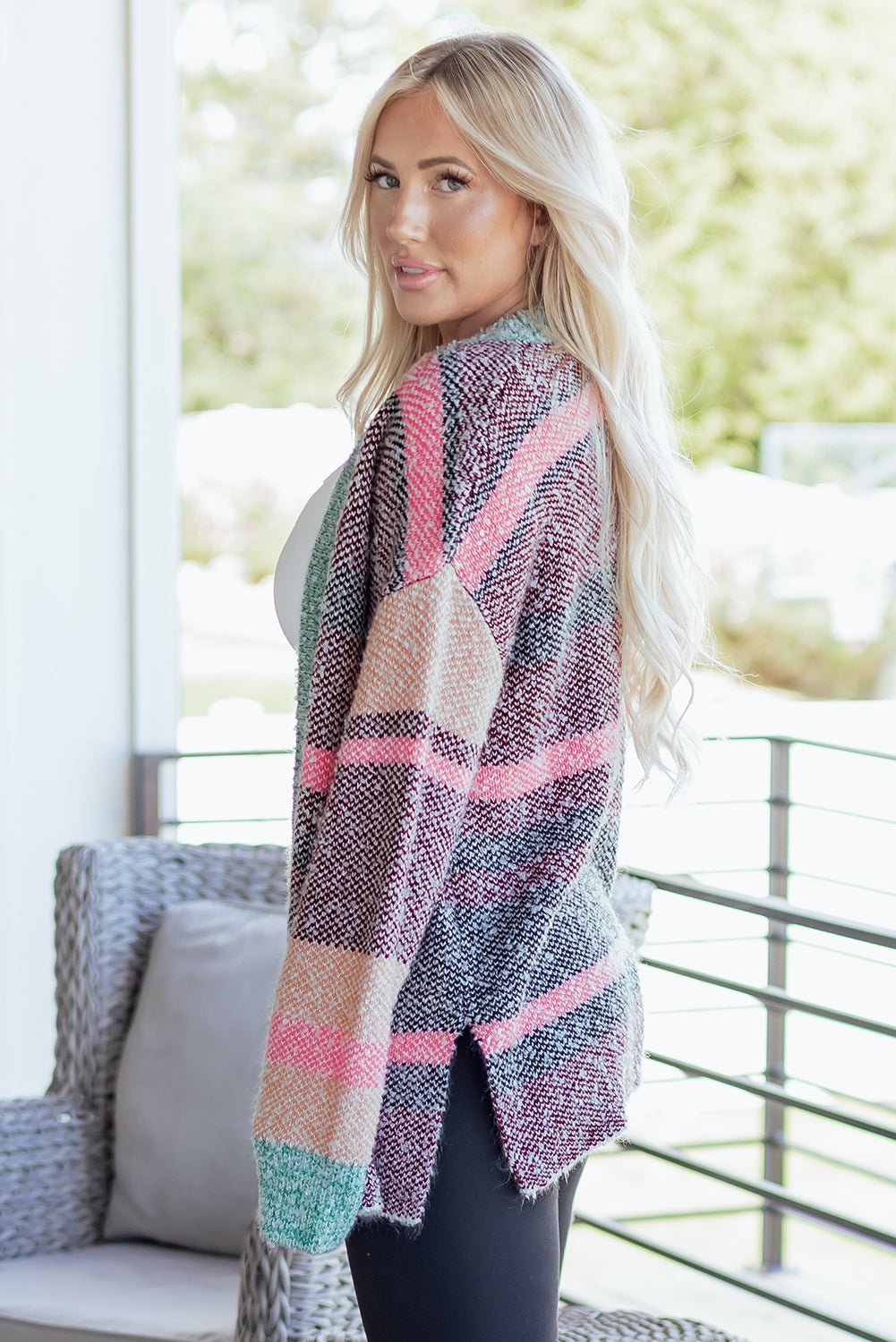 Elsa Slit Open Front Cardigan - Hello Beautiful BoutiqueCardigansThreaded Pear