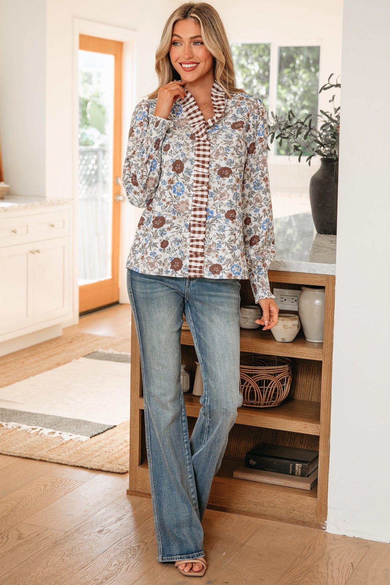 Elsie Long Sleeve Blouse Long Sleeve Top - Hello Beautiful BoutiqueBlouses & ShirtsThreaded Pear