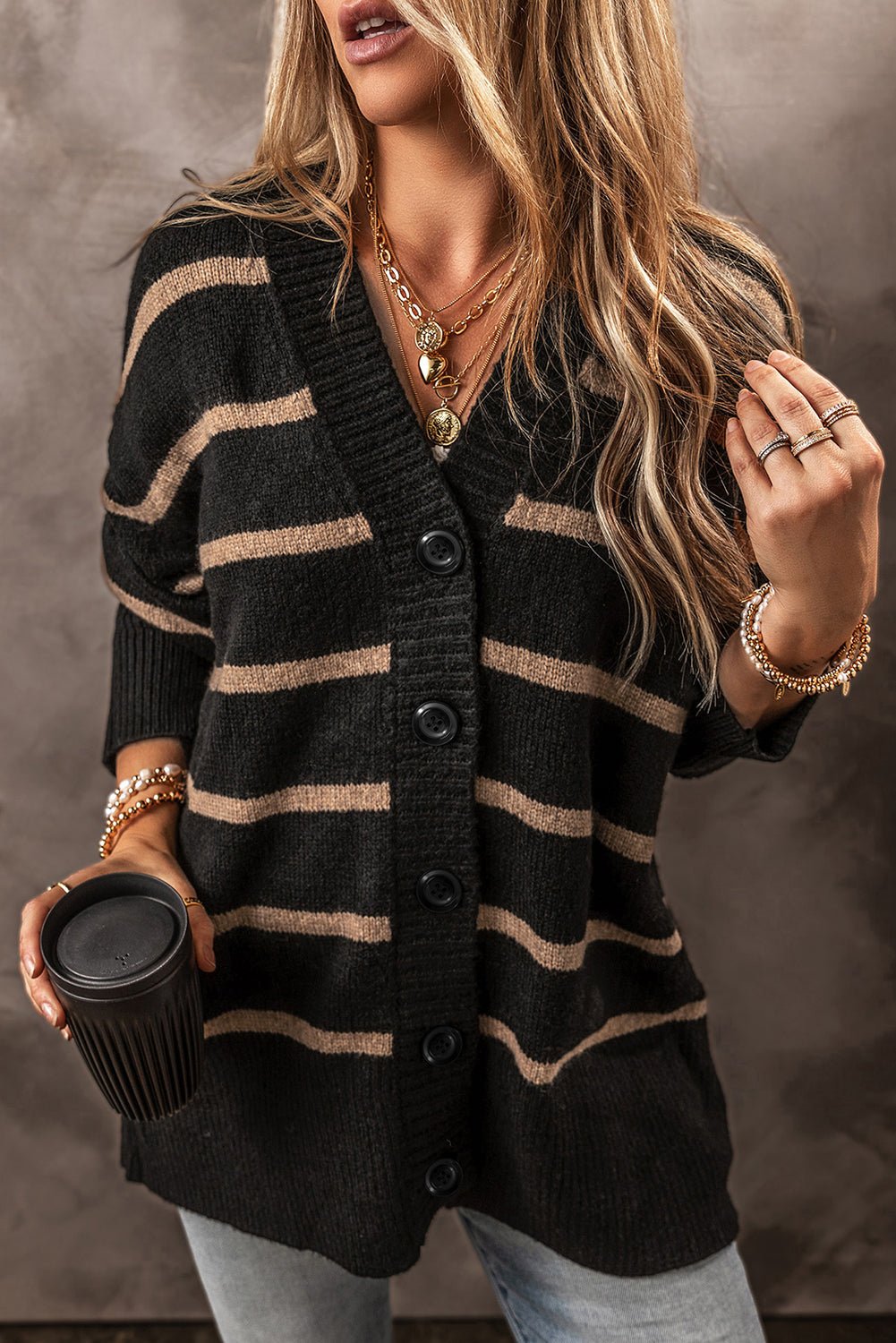 Emakira Drop Shoulder Loose Cardigan - Hello Beautiful BoutiqueCardigansThreaded Pear