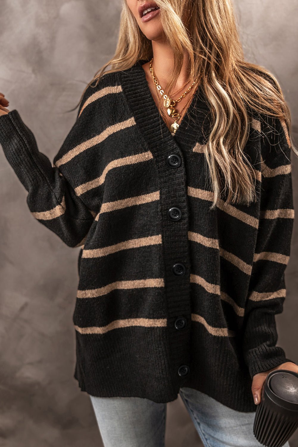 Emakira Drop Shoulder Loose Cardigan - Hello Beautiful BoutiqueCardigansThreaded Pear