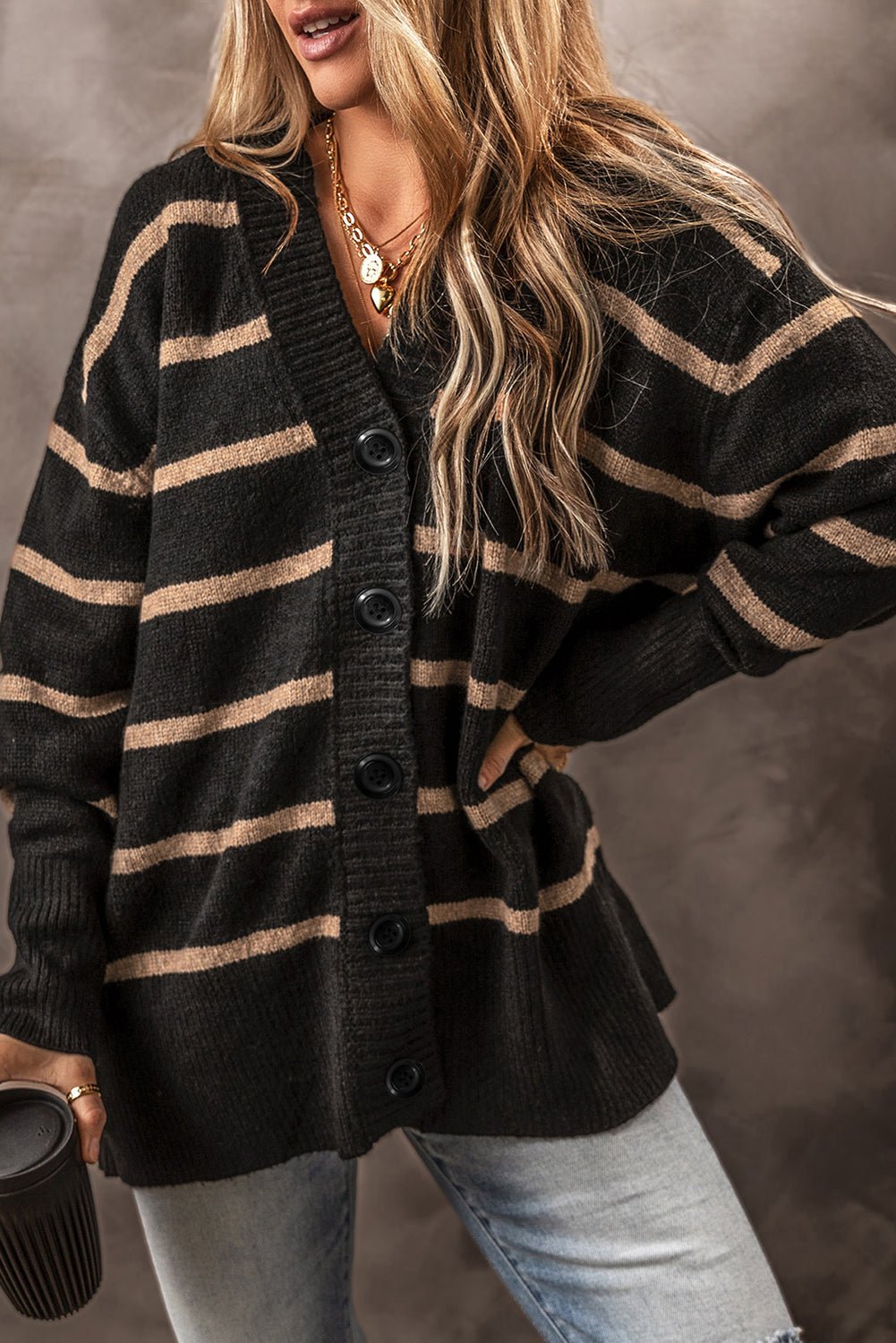 Emakira Drop Shoulder Loose Cardigan - Hello Beautiful BoutiqueCardigansThreaded Pear
