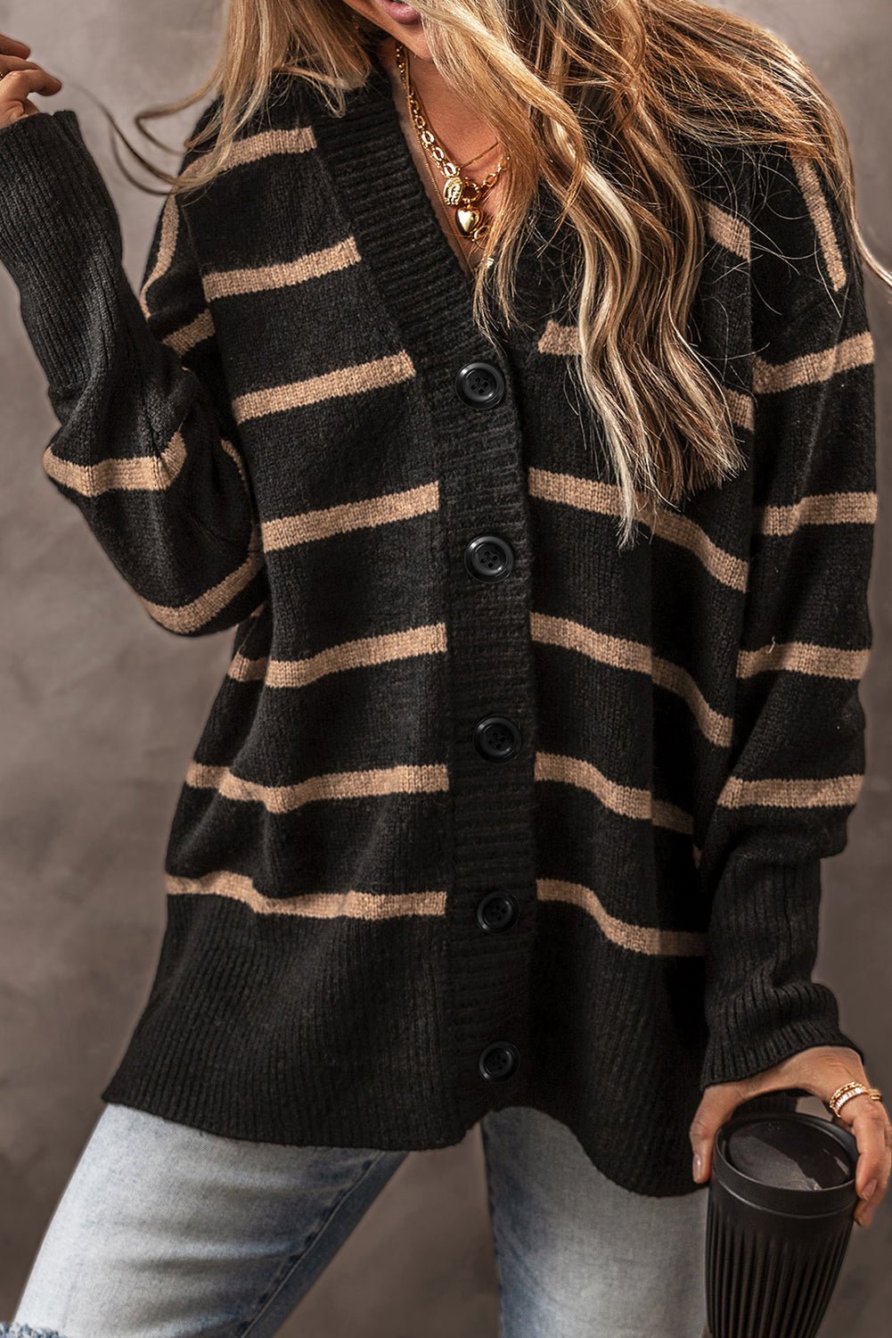 Emakira Drop Shoulder Loose Cardigan - Hello Beautiful BoutiqueCardigansThreaded Pear