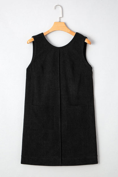 Emapia Corduroy Sleeveless Mini Dress - Hello Beautiful BoutiqueMini DressesThreaded Pear