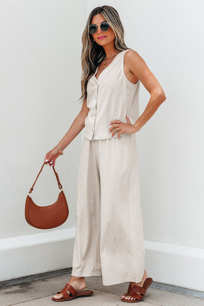Ember apricot Tank Top Set - Hello Beautiful BoutiquePant SetsThreaded Pear