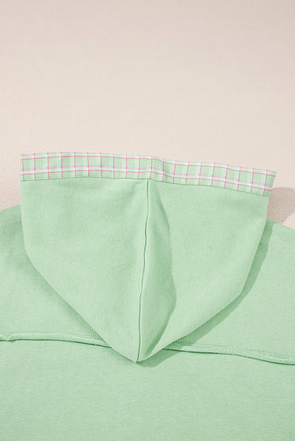 Emberly Patchwork Half Hooded Pullover - Hello Beautiful BoutiqueLong Sleeve TopsThreaded Pear