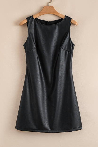 Emelia Leather Sleeveless Mini Dress - Hello Beautiful BoutiqueMini DressesThreaded Pear