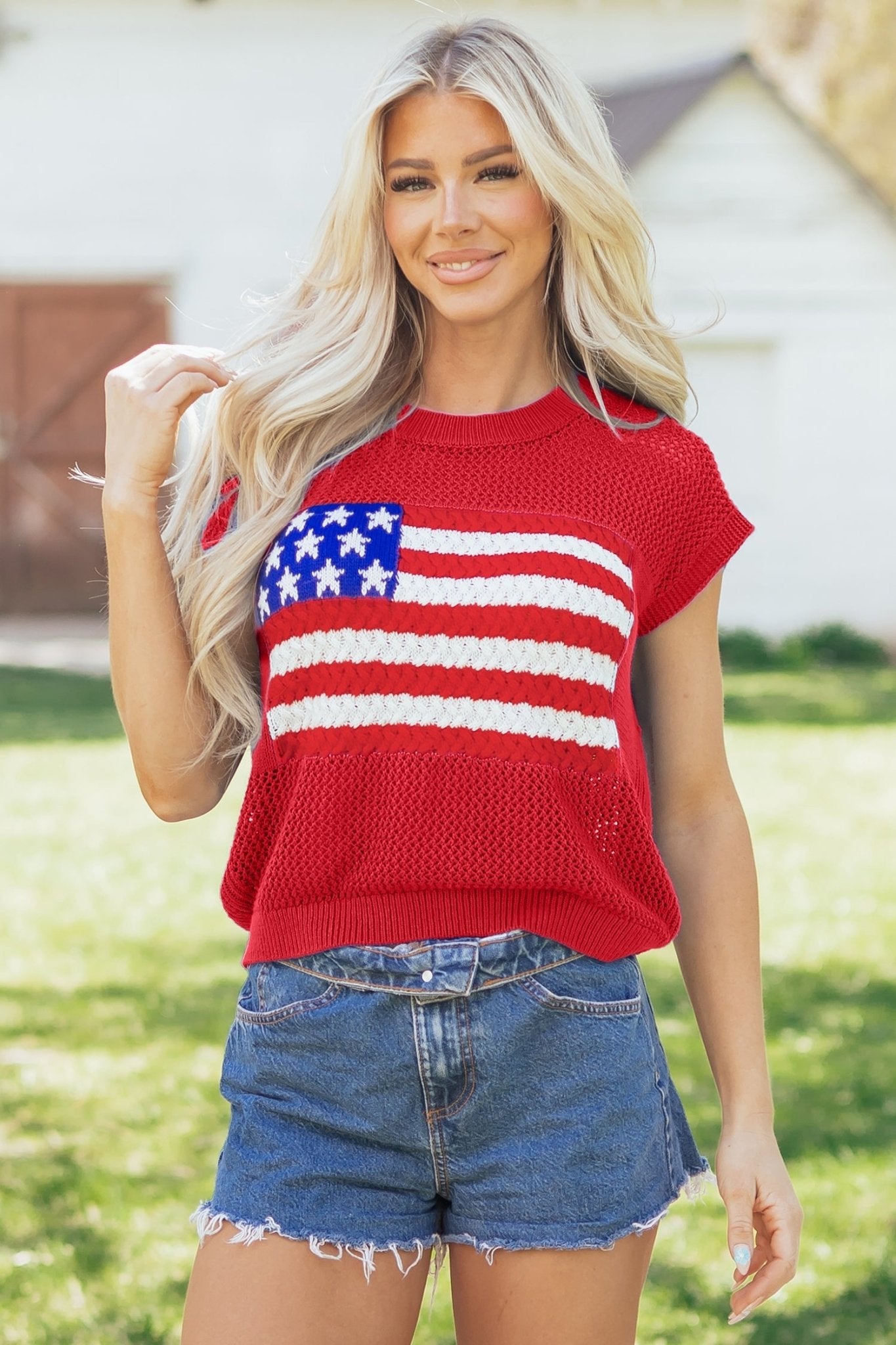Emely Graphic Short Sleeve Sweater - Hello Beautiful BoutiqueShort Sleeve SweatersThreaded Pear
