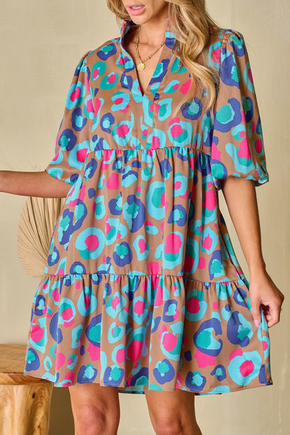 Emerie Sleeve Slit Ruffled Dress - Hello Beautiful BoutiqueMini DressesThreaded Pear