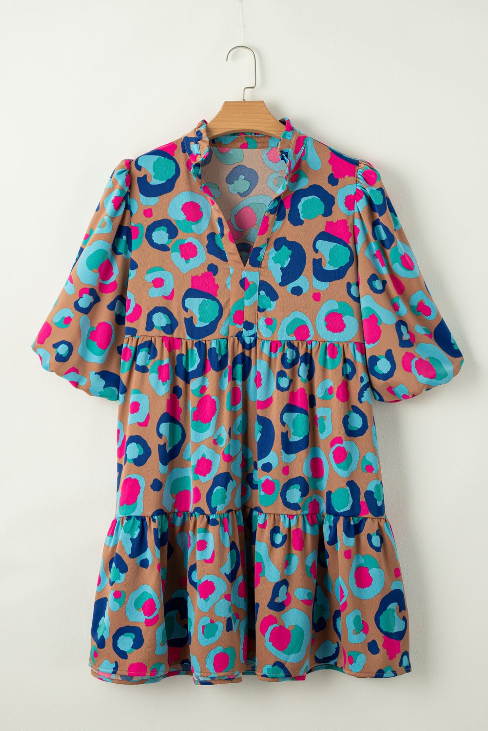 Emerie Sleeve Slit Ruffled Dress - Hello Beautiful BoutiqueMini DressesThreaded Pear