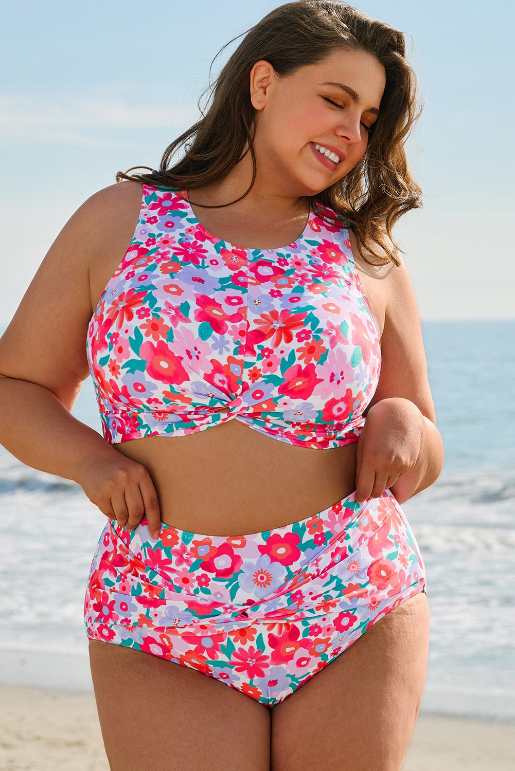 Emerson High Waist Bikini PLUS Set - Hello Beautiful BoutiquePlus Size SwimwearThreaded Pear