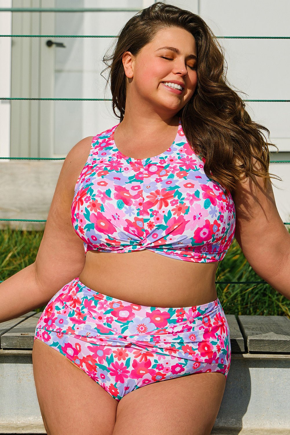 Emerson High Waist Bikini PLUS Set - Hello Beautiful BoutiquePlus Size SwimwearThreaded Pear