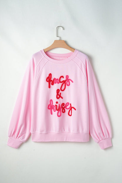 Emery Embroidered Raglan Sleeve Sweatshirt - Hello Beautiful BoutiqueSweatshirts & HoodiesThreaded Pear