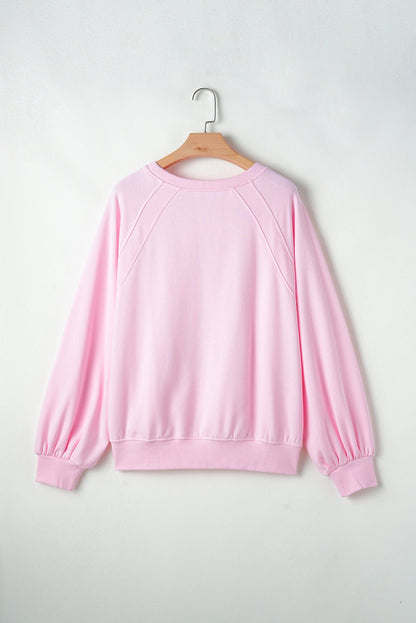 Emery Embroidered Raglan Sleeve Sweatshirt - Hello Beautiful BoutiqueSweatshirts & HoodiesThreaded Pear