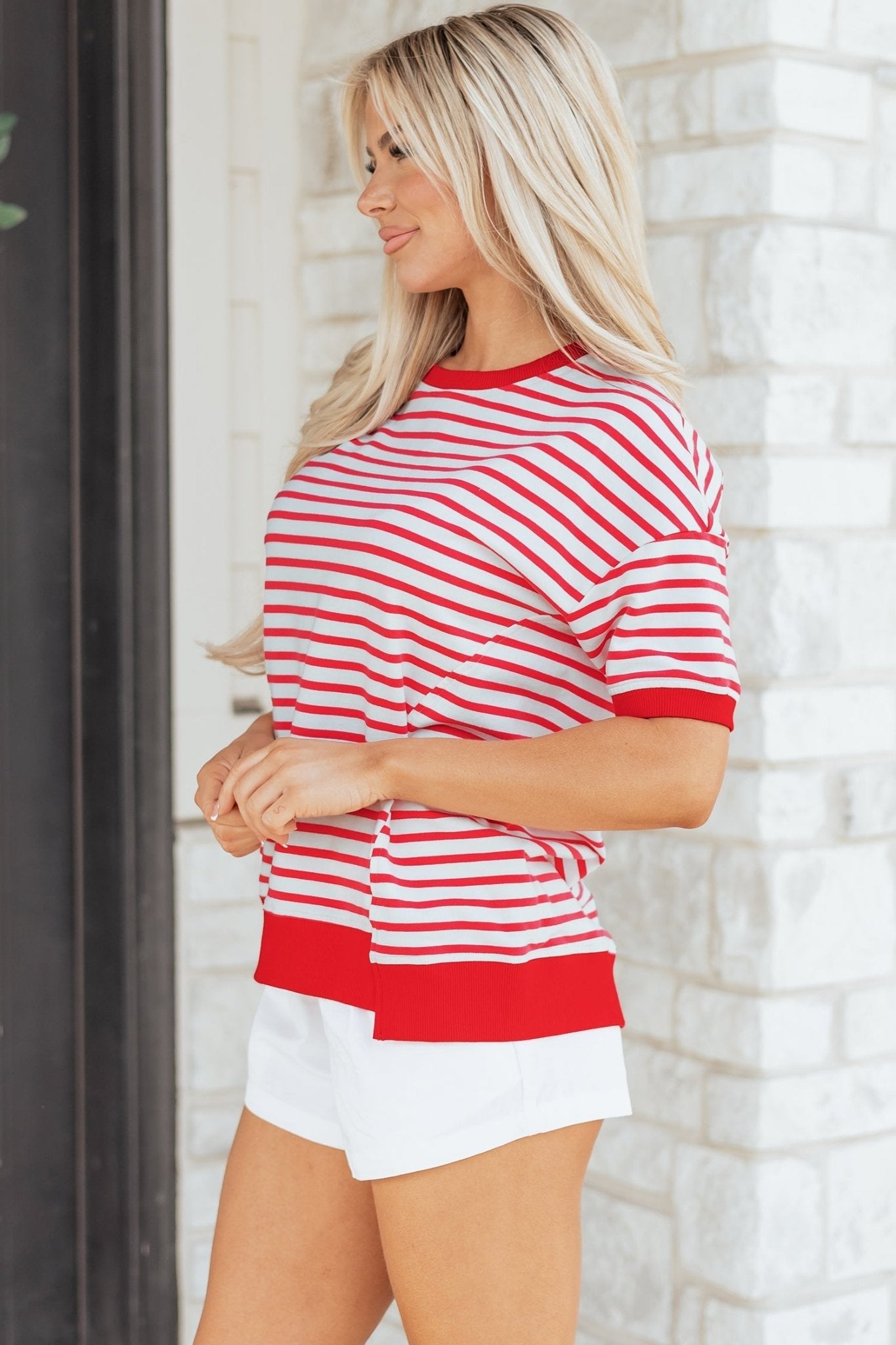 Emery Half Sleeve T Shirt - Hello Beautiful BoutiqueTops & TeesThreaded Pear