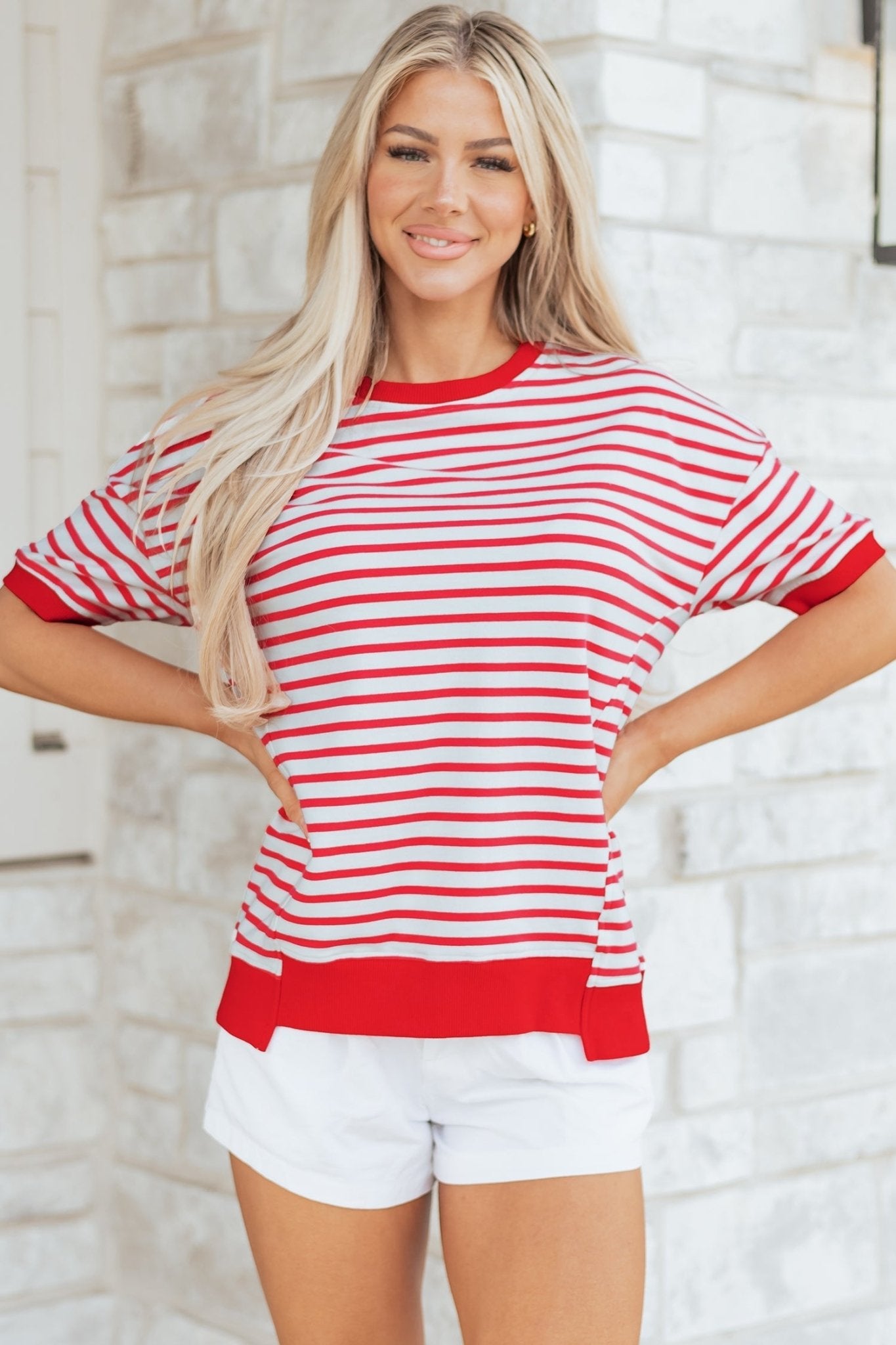 Emery Half Sleeve T Shirt - Hello Beautiful BoutiqueTops & TeesThreaded Pear