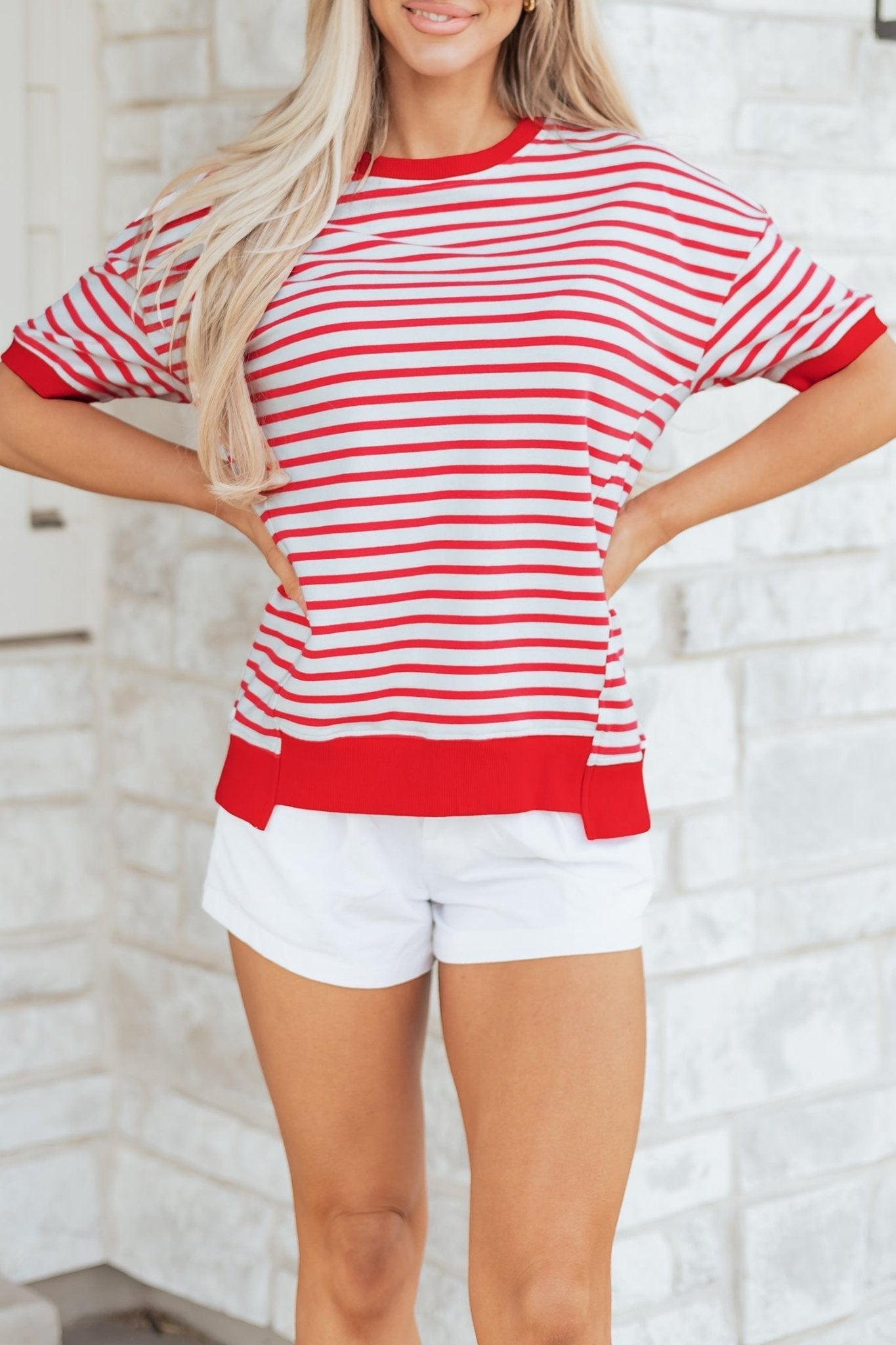 Emery Half Sleeve T Shirt - Hello Beautiful BoutiqueTops & TeesThreaded Pear