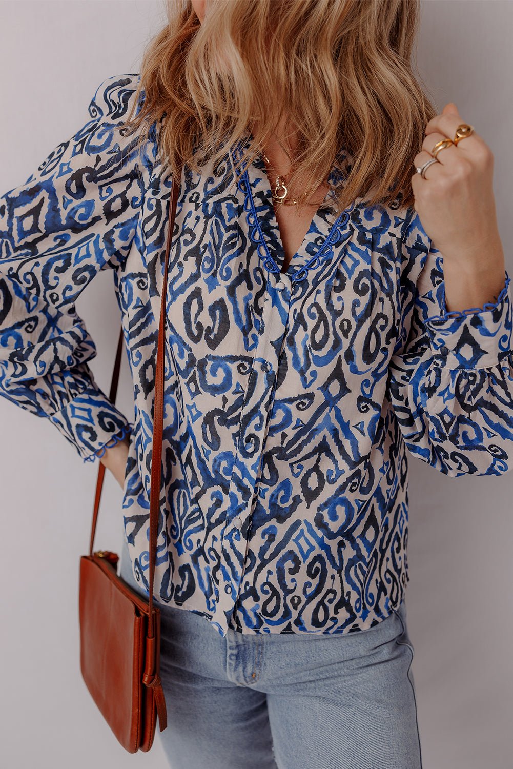 Emi Long Sleeve Shirt Long Sleeve Top - Hello Beautiful BoutiqueBlouses & ShirtsThreaded Pear