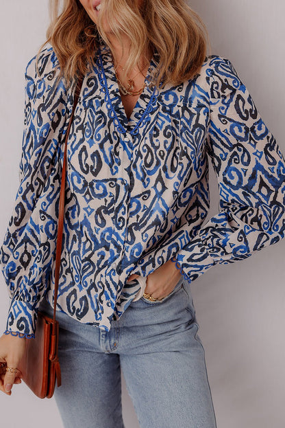 Emi Long Sleeve Shirt Long Sleeve Top - Hello Beautiful BoutiqueBlouses & ShirtsThreaded Pear