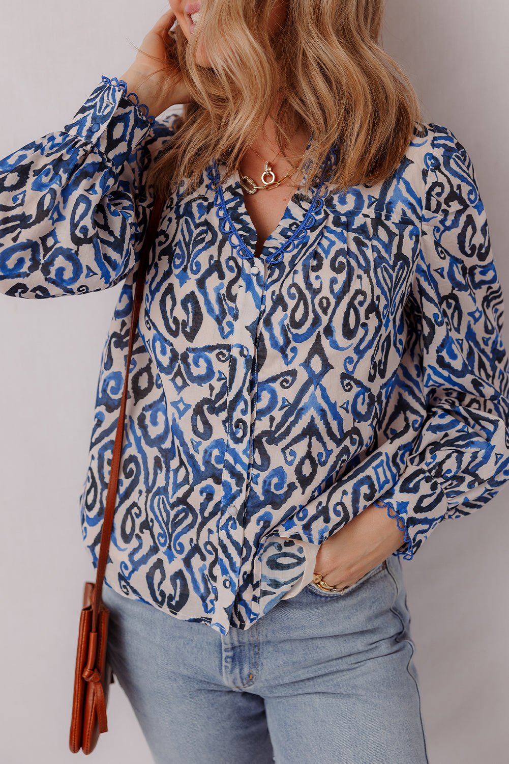 Emi Long Sleeve Shirt Long Sleeve Top - Hello Beautiful BoutiqueBlouses & ShirtsThreaded Pear