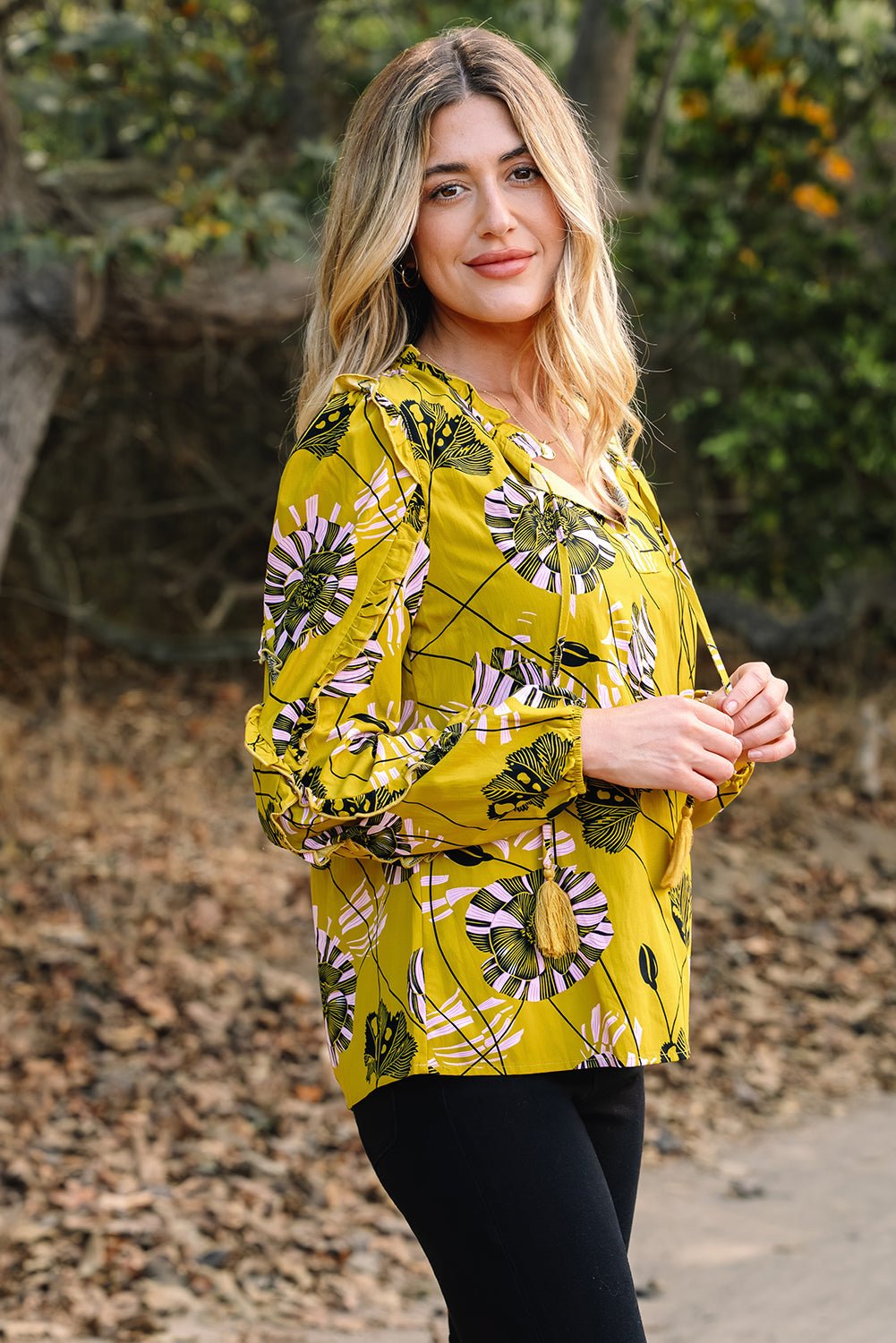 Emilena Long Sleeve Blouse Long Sleeve Top - Hello Beautiful BoutiqueBlouses & ShirtsThreaded Pear