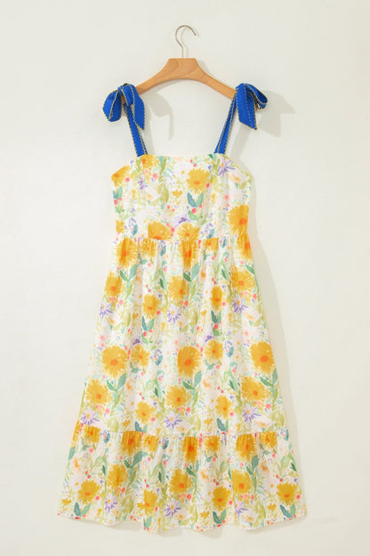 Emilia Straps High Waist Dress - Hello Beautiful BoutiqueFloral DressesThreaded Pear