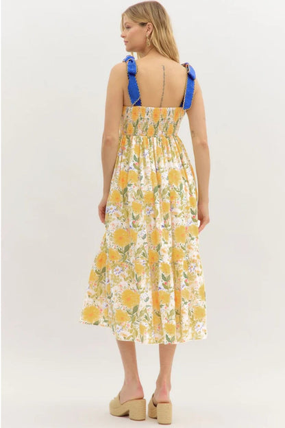 Emilia Straps High Waist Dress - Hello Beautiful BoutiqueFloral DressesThreaded Pear