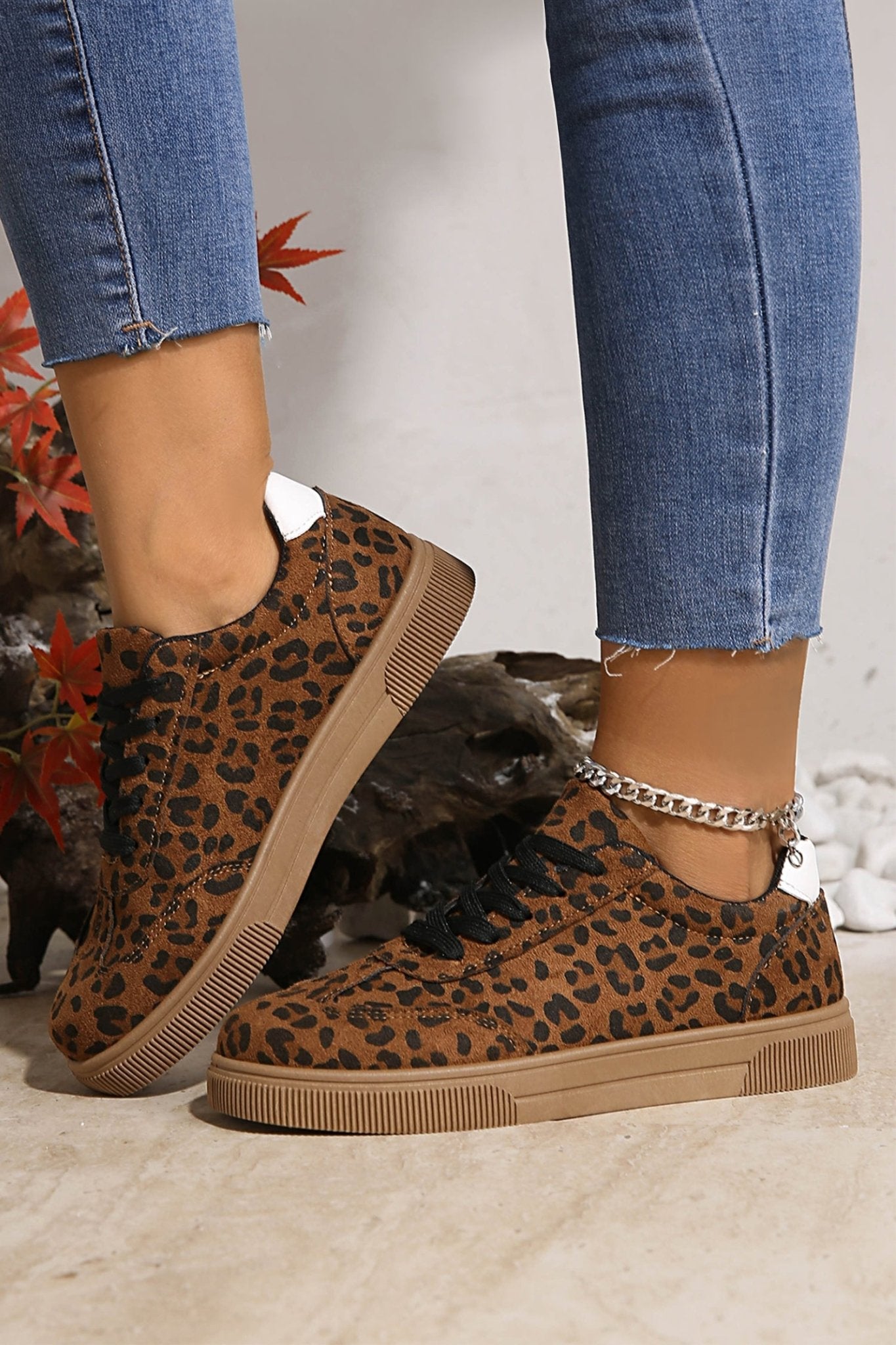 Emiliana Tab Patchwork Laceup Shoes - Hello Beautiful BoutiqueWomens ShoesThreaded Pear