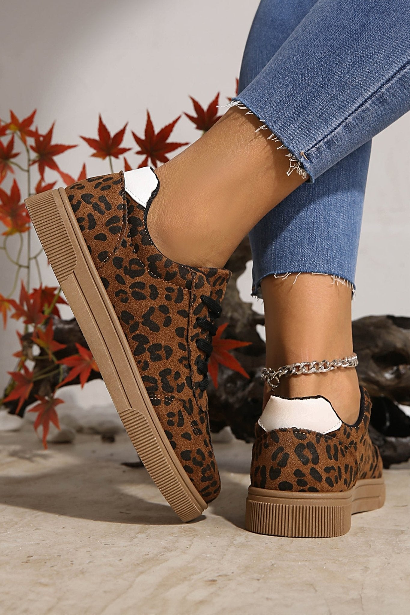 Emiliana Tab Patchwork Laceup Shoes - Hello Beautiful BoutiqueWomens ShoesThreaded Pear
