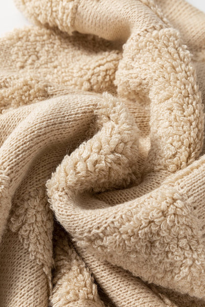 Emily Checkered Sherpa Loose Sweater - Hello Beautiful BoutiqueSweatersThreaded Pear