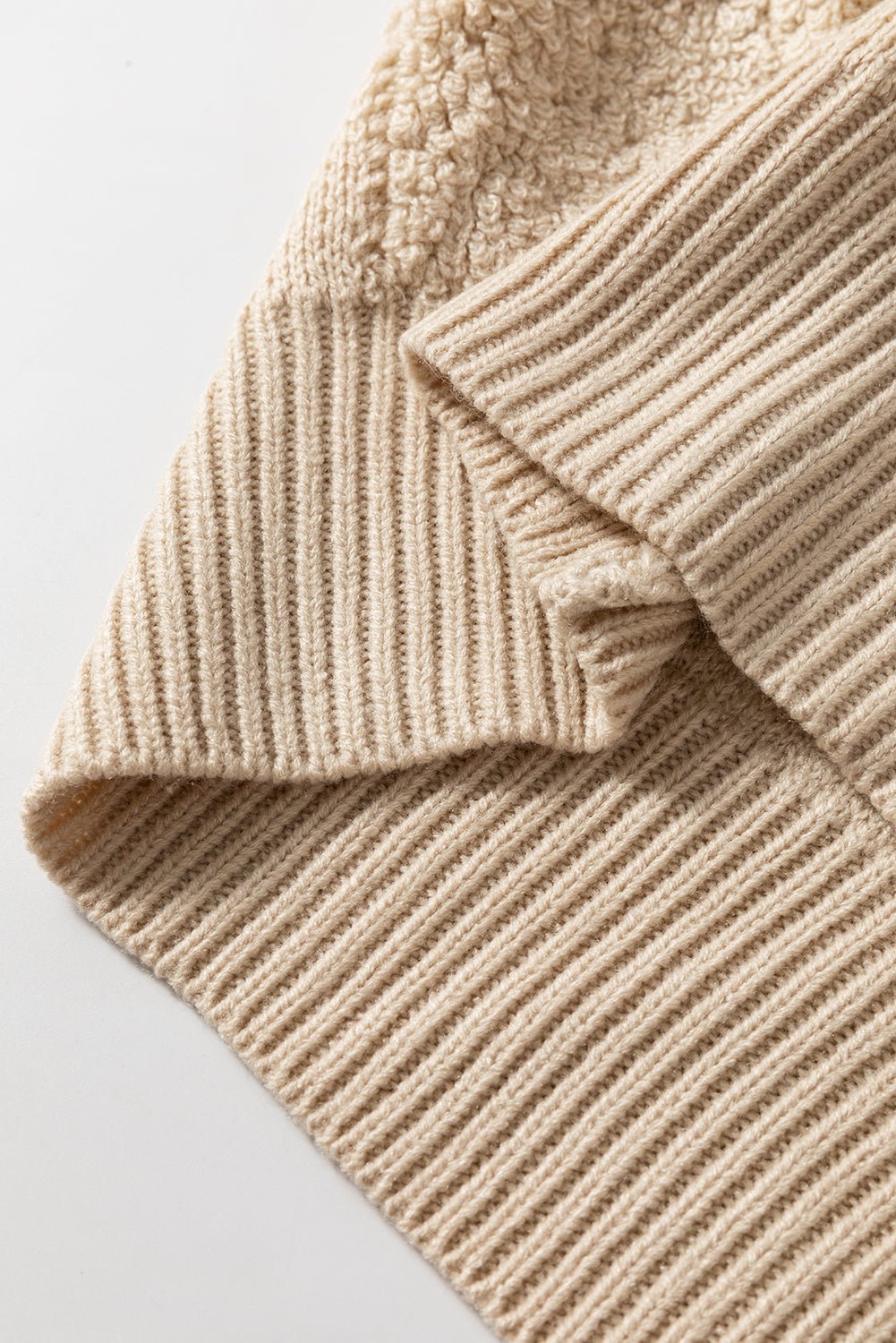 Emily Checkered Sherpa Loose Sweater - Hello Beautiful BoutiqueSweatersThreaded Pear