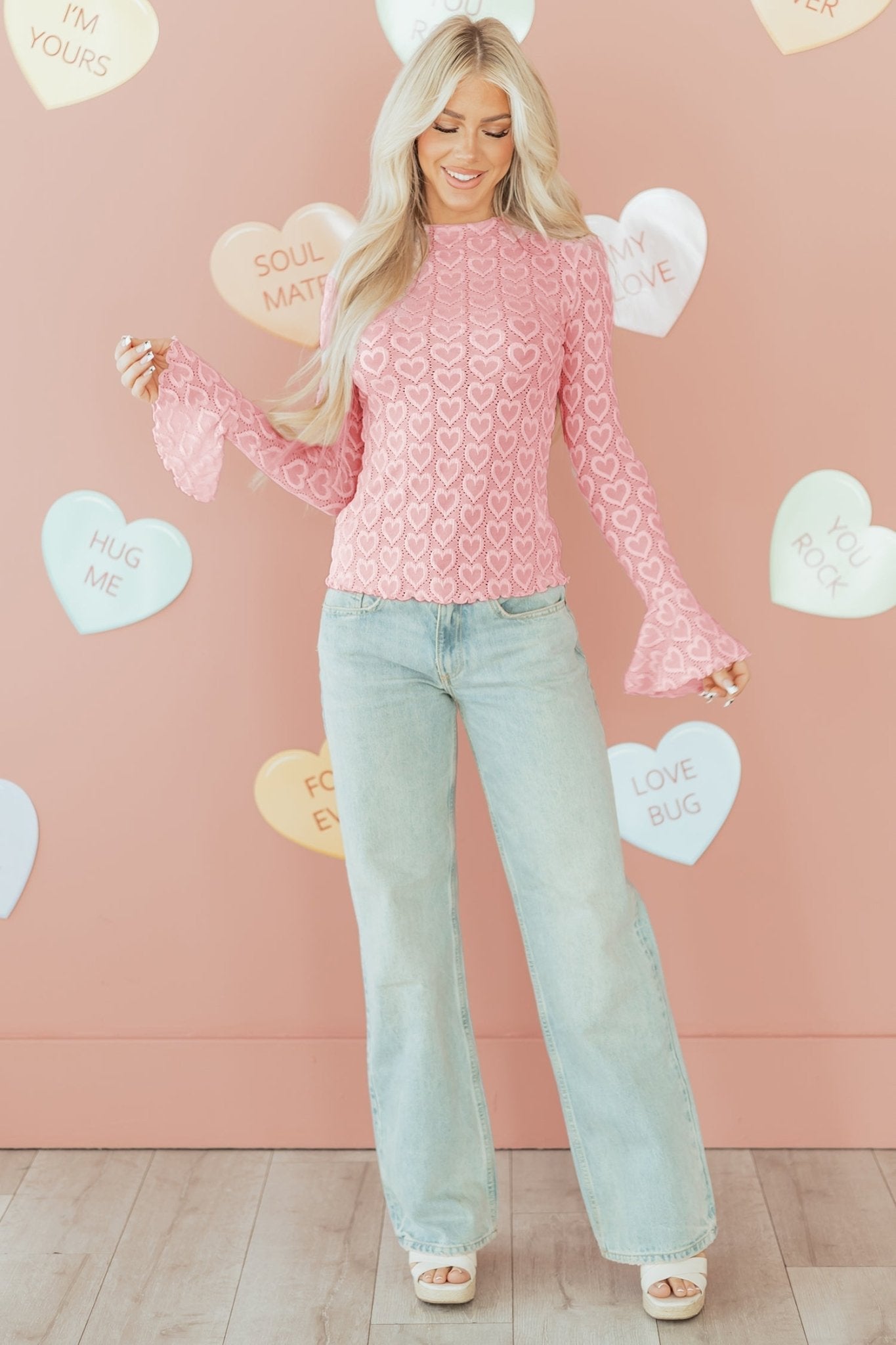Emily Sleeve Mock Fitted Top - Hello Beautiful BoutiqueLong Sleeve TopsThreaded Pear