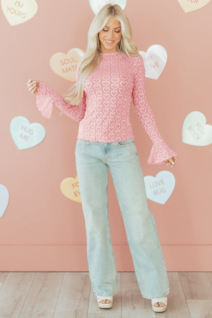 Emily Sleeve Mock Fitted Top - Hello Beautiful BoutiqueLong Sleeve TopsThreaded Pear