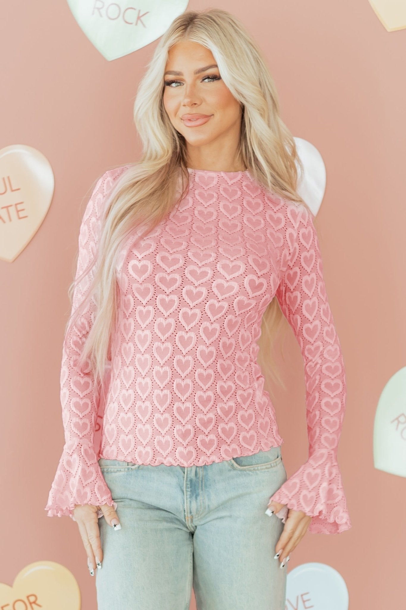 Emily Sleeve Mock Fitted Top - Hello Beautiful BoutiqueLong Sleeve TopsThreaded Pear