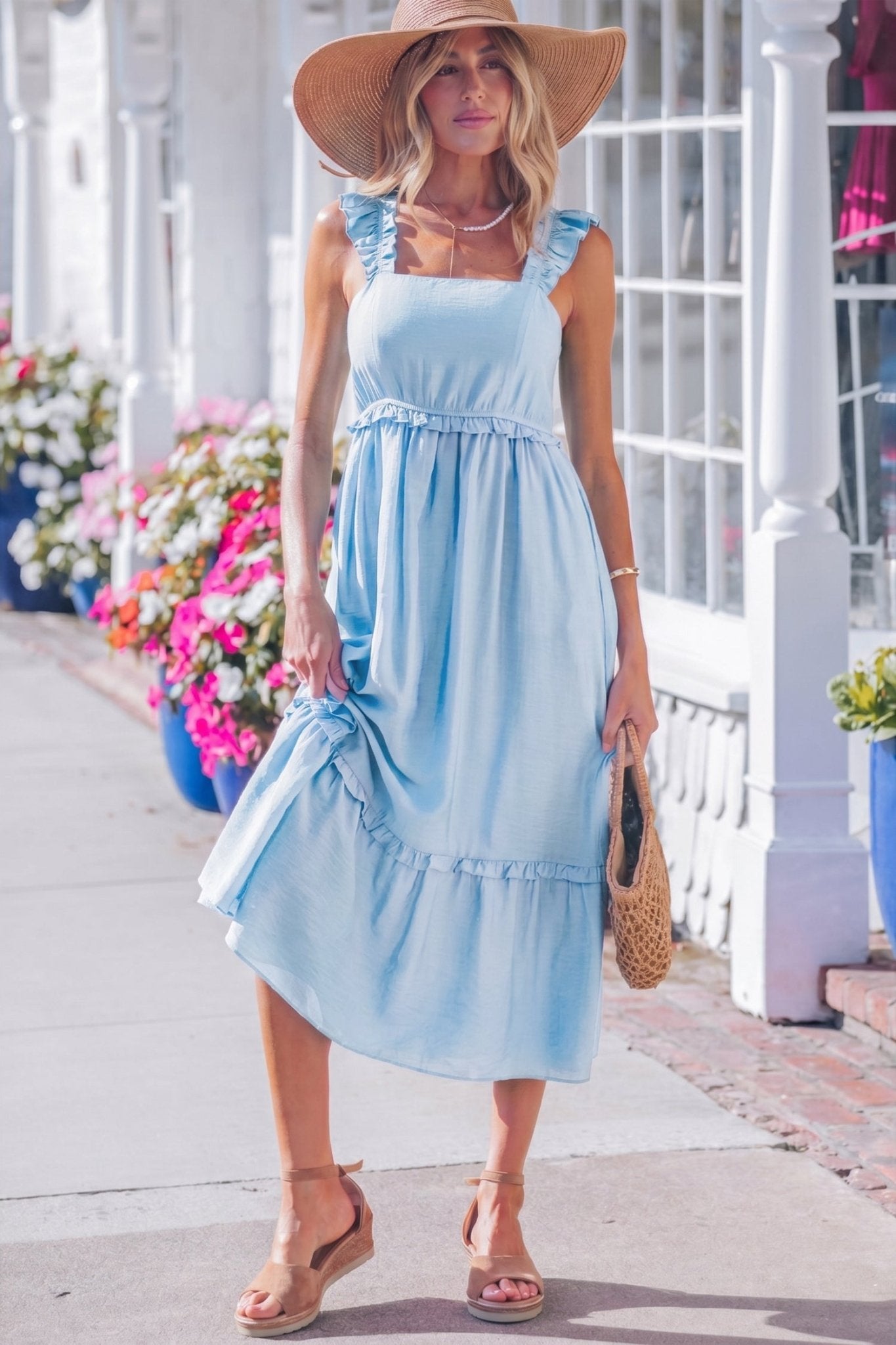 Emily Waist Sleeveless Maxi Dress - Hello Beautiful BoutiqueMaxi DressesThreaded Pear