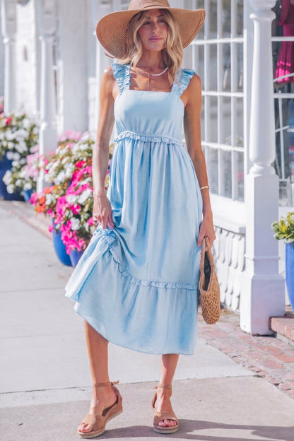 Emily Waist Sleeveless Maxi Dress - Hello Beautiful BoutiqueMaxi DressesThreaded Pear