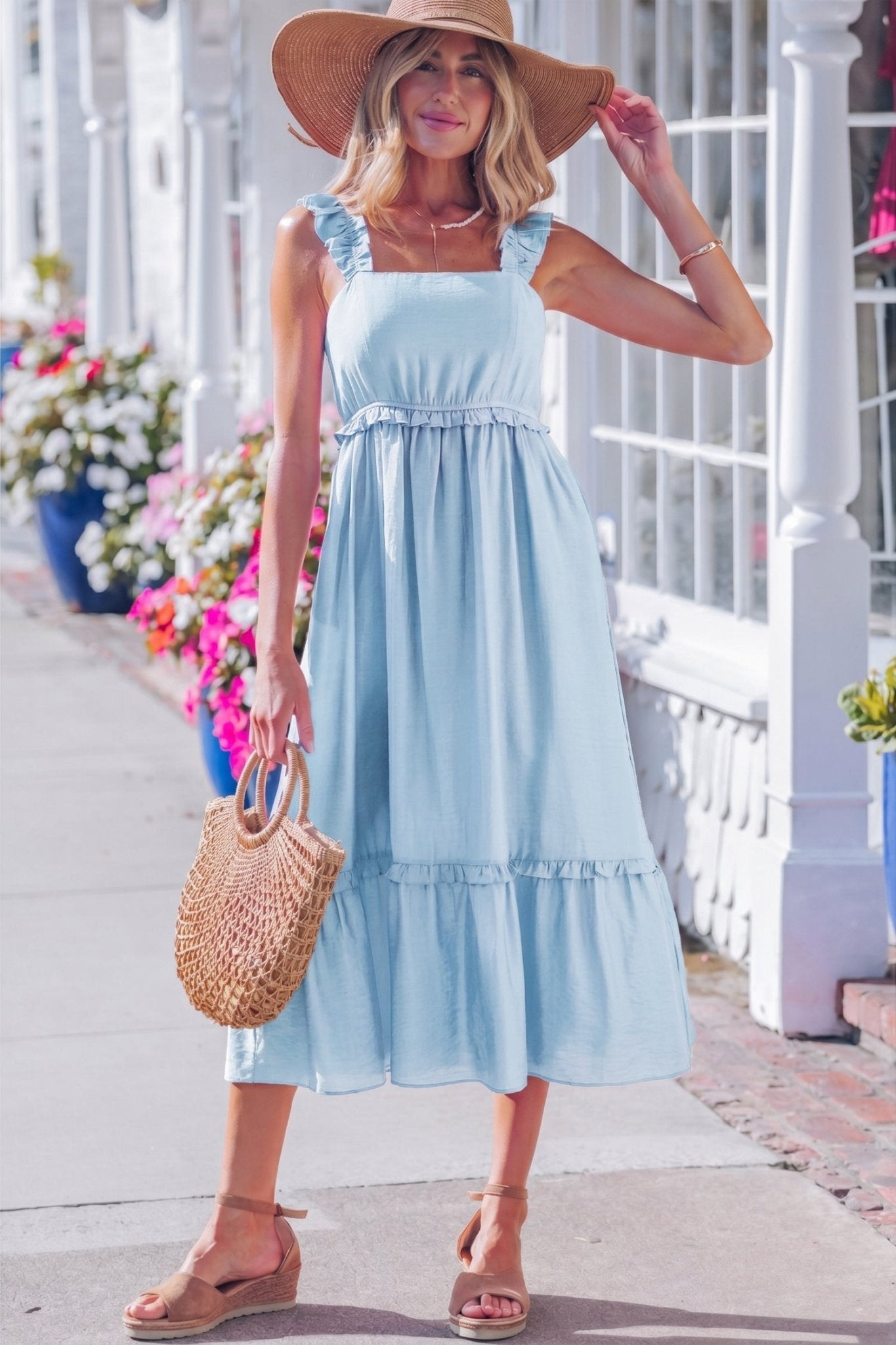 Emily Waist Sleeveless Maxi Dress - Hello Beautiful BoutiqueMaxi DressesThreaded Pear