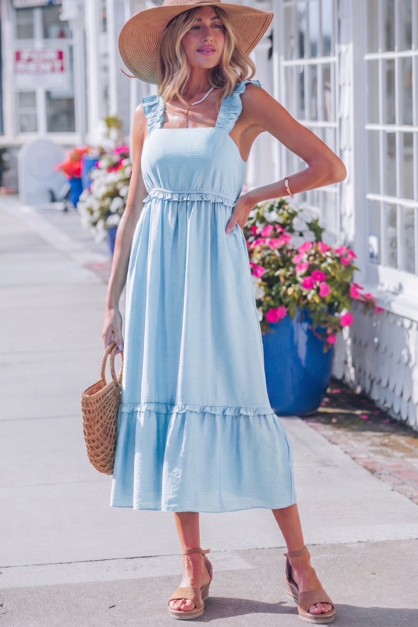 Emily Waist Sleeveless Maxi Dress - Hello Beautiful BoutiqueMaxi DressesThreaded Pear